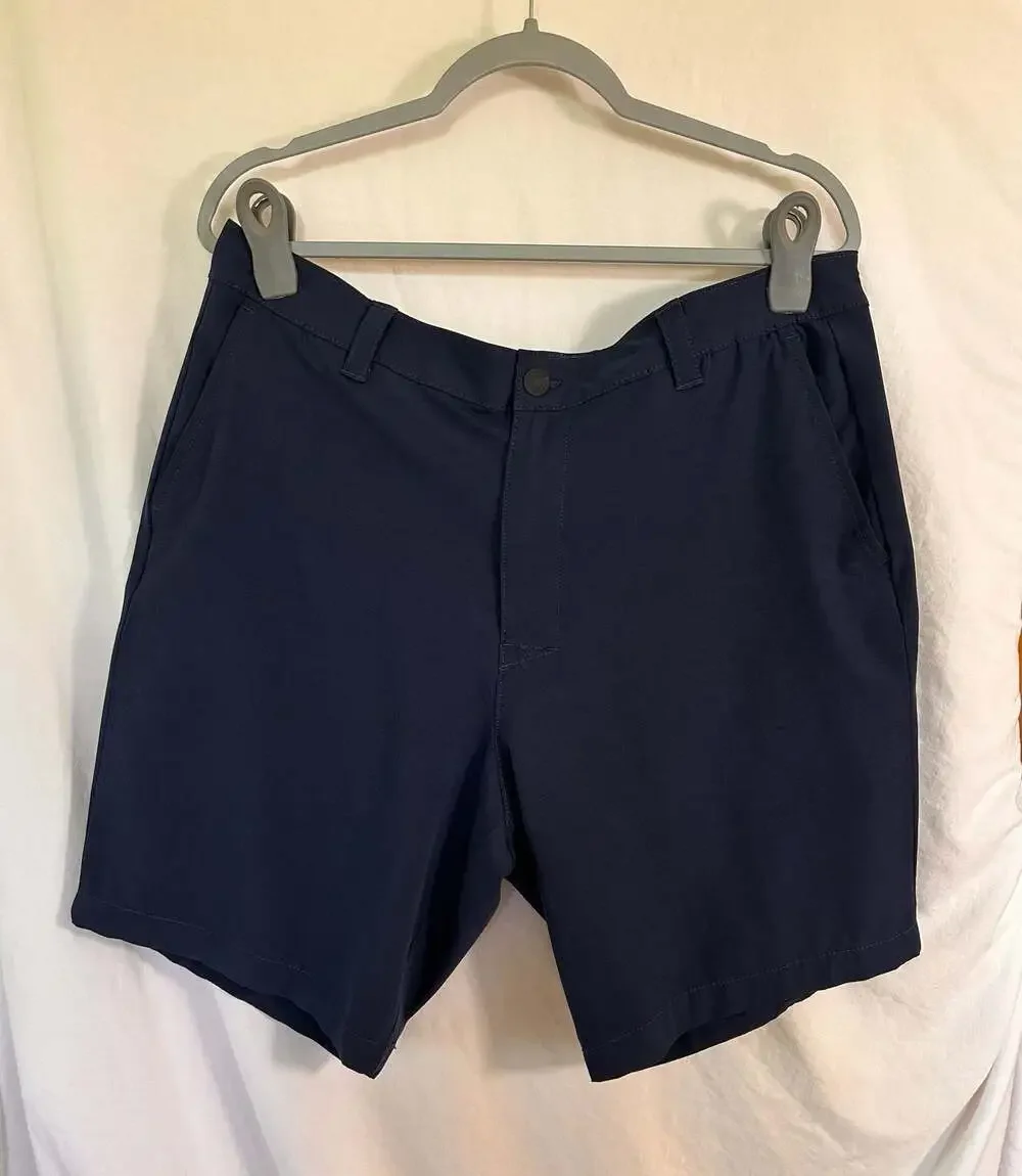 Banana Republic Mens Navy Blue Performance Tech Flat Front Shorts Size 38